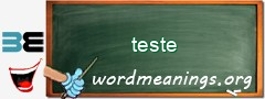 WordMeaning blackboard for teste
